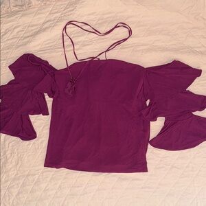 Women's Purple Off-Shoulder Top